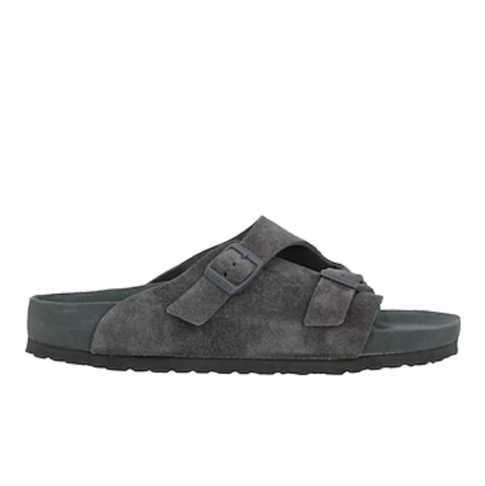Birkenstock | Zurich Suede Leather Charcoal Double Strap Sandals Size EU 40